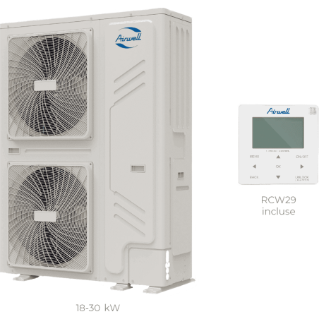 POMPE A CHALEUR MONOBLOC AIRWELL 22KW TRIPHASEE AW-WHPMA22-H93