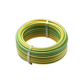 CABLE DE TERRE SOUPLE 6MM VERT/JAUNE 100M